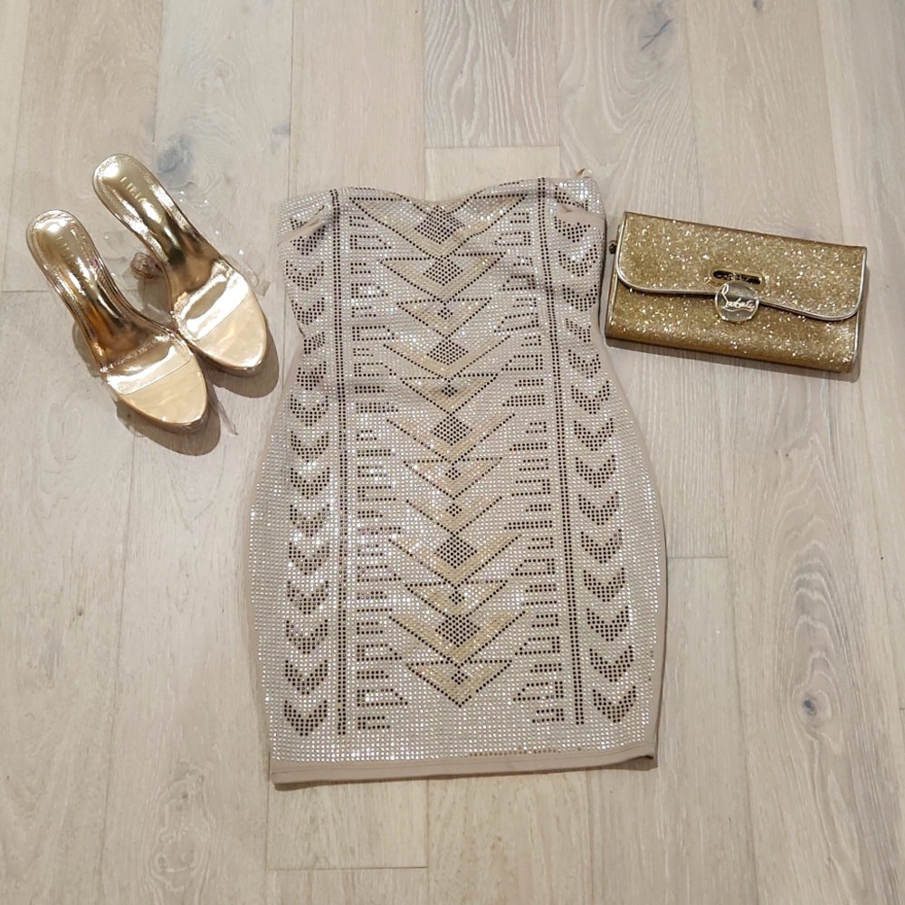 Arden B Mini Rhinestone Dress